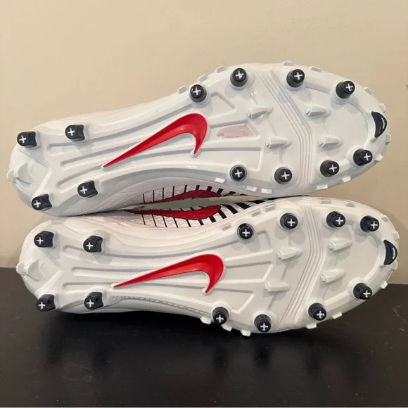Size 14.5 Nike Lunarbeast Elite TD Football Cleats White Navy Red 847588-419